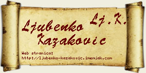 Ljubenko Kazaković vizit kartica